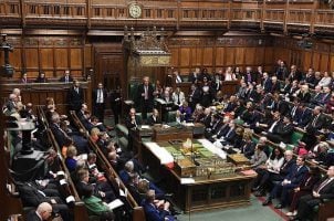 UK House of Commons members participate in a legislative session