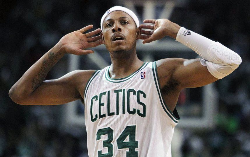 Former NBA star Paul Pierce on the basketball court