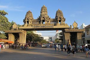 The border crossing between Thailand and Cambodia