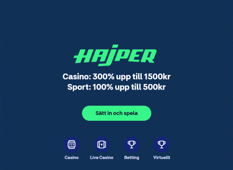 hajper casino välkomstbonus