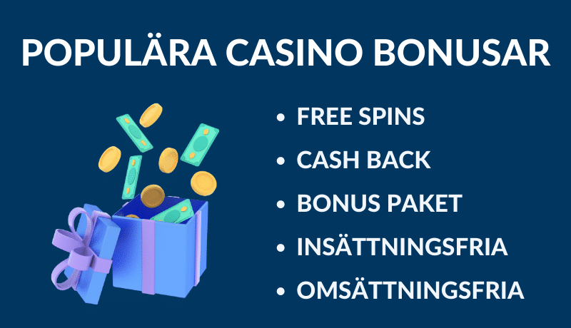 populära casino bonusar