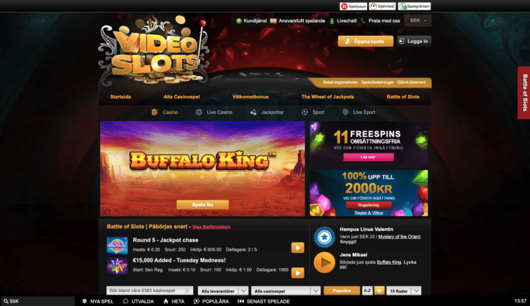 videoslots casino hemsida