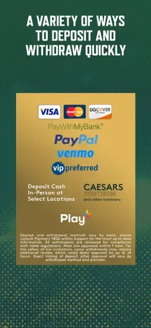 Caesars Sportsbook banking