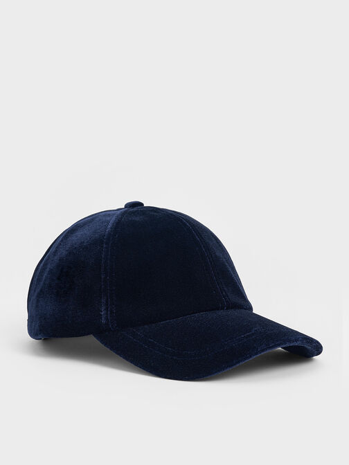 Velvet Cap, Dark Blue, hi-res