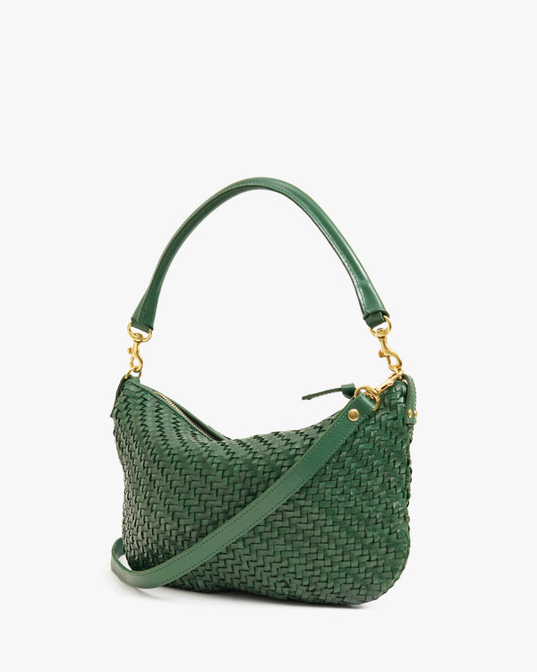 back flat of the Evergreen Woven Zig-Zag Petit Moyen