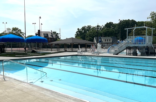 The Charles A. Foster Pool is located in Lakewood Park