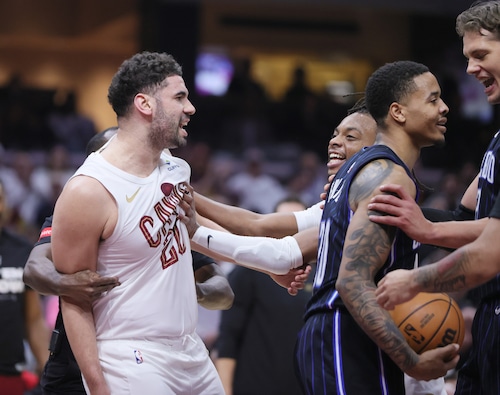Cleveland Cavaliers battle the Orlando Magic in game one of the NBA playoffs