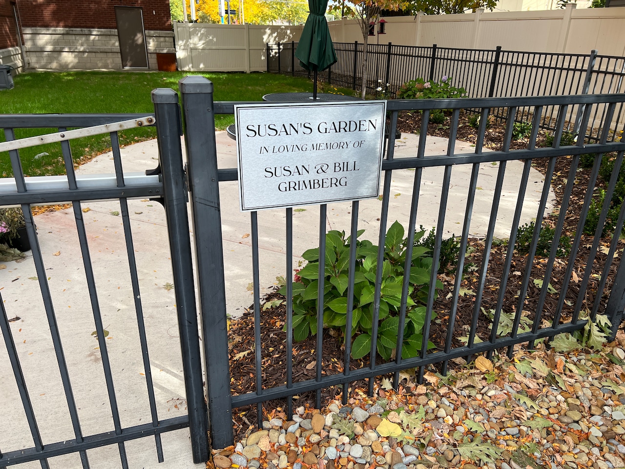 The Lakewood Family YMCA recently dedicated Susan’s Garden, which is located in the back of the Detroit Road building