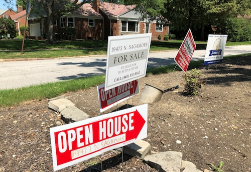 Home sale signs in Fairview Park