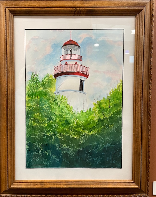 Painting of the Marblehead lighthouse