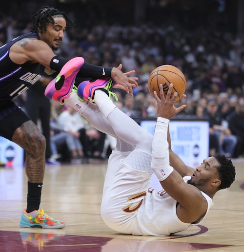 Cleveland Cavaliers battle the Orlando Magic in game one of the NBA playoffs