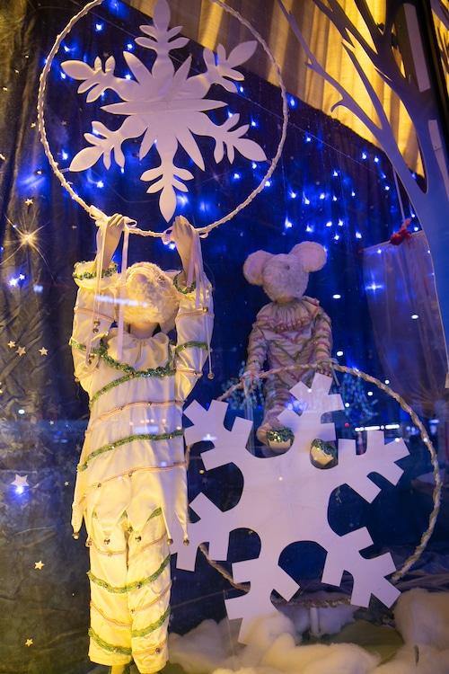 the nutcracker in the higbee windows