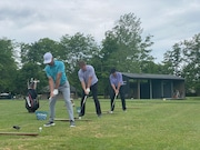 Joe Meglen, Jimmy Hanlin and Bobby Bourne, teaching and fitting professionals at the Linksman Golf Academy at StoneWater, say it's time to get fit for golf season.