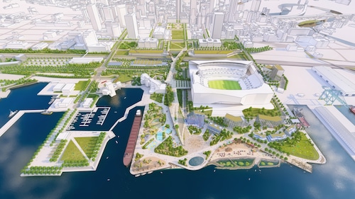 Latest plans for downtown Cleveland lakefront at 60% completion