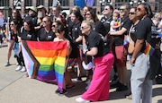 Pride in the CLE march and festival staged at the Malls A, B and C in Cleveland, June 1, 2024.  Participants marched just over 1.2 miles supporting the LGBTQ community in Cleveland. 