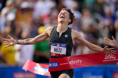 Nikki Hiltz American transgender runner women's 1500m record 2024 Paris Olympics 2024 U.S. Olympic Track and Field Trials