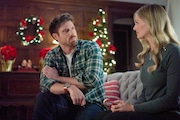 Marcus Rosner and Rebecca Dalton star in "Falling Like Snowflakes," the first in Hallmark's 2024 Christmas in July series.

Credit: ©2024 Hallmark Media/Photographer: Courtesy Johnson Production Group