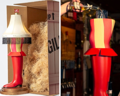 Miller High Life has released a leg lamp beer dispenser for the holidays.