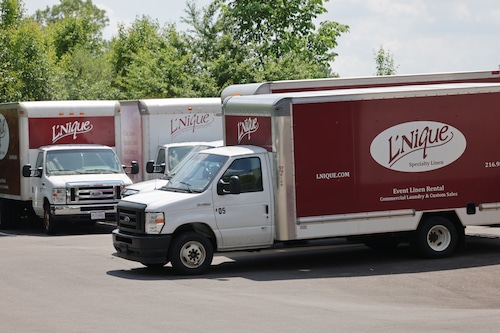 l'nique linens employees work fast and efficiently this time of year