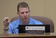 Solon Ward 3 Councilman Jeremy Zelwin expresses his full support for the construction project at Solon Community Park to City Council Monday (June 17).