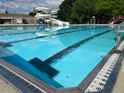 Parma Heights’ Greenbriar Commons pool complex includes a lap pool, diving area, children’s activity pool and dual water slides. (John Benson/cleveland.com)