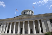 The Ohio Statehouse on Capitol Square in downtown Columbus. The capitol houses the Ohio General Assembly, which consists of the House of Representatives and the Senate.