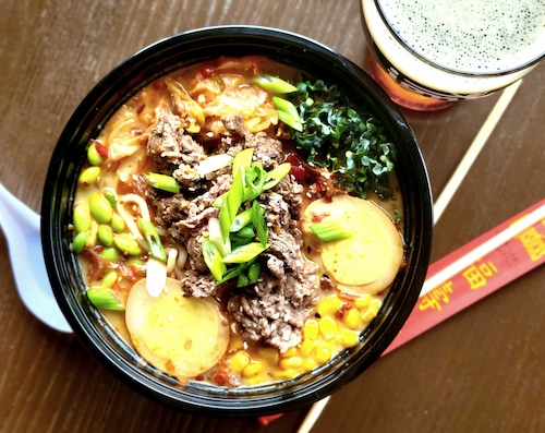 Ignite Brewing Co. in Barberton is opening its kitchen this month. This is the “Ignite the Ramen,” a vegan dish with spicy simmered broth, choice of beef, chicken, veggie or shrimp, greens and soy marinated eggs.