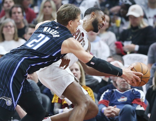 Cleveland cavaliers in game one of the first round of NBA playoffs agains the Orlando Magic