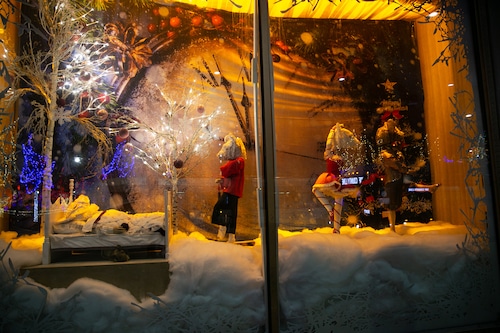 the nutcracker in the higbee windows