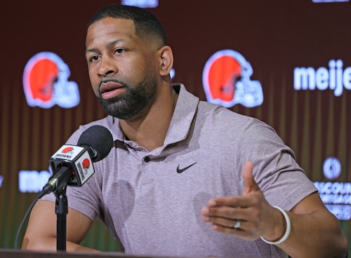 Cleveland Browns GM Andrew Berry covers NFL Draft questions, April 18, 2024