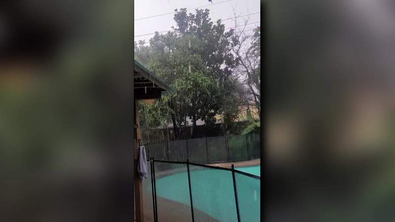 ‘It was pretty intense:’ Cypress woman films moment lightning bolt comes shooting towards her during last week’s storms