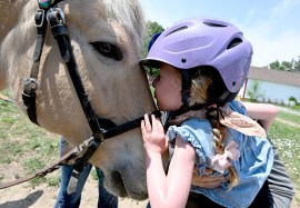 The Colorado Therapeutic Riding Center hosted Make-A-Wish kids Adelaide and Gray Carter for three days of horseback riding.