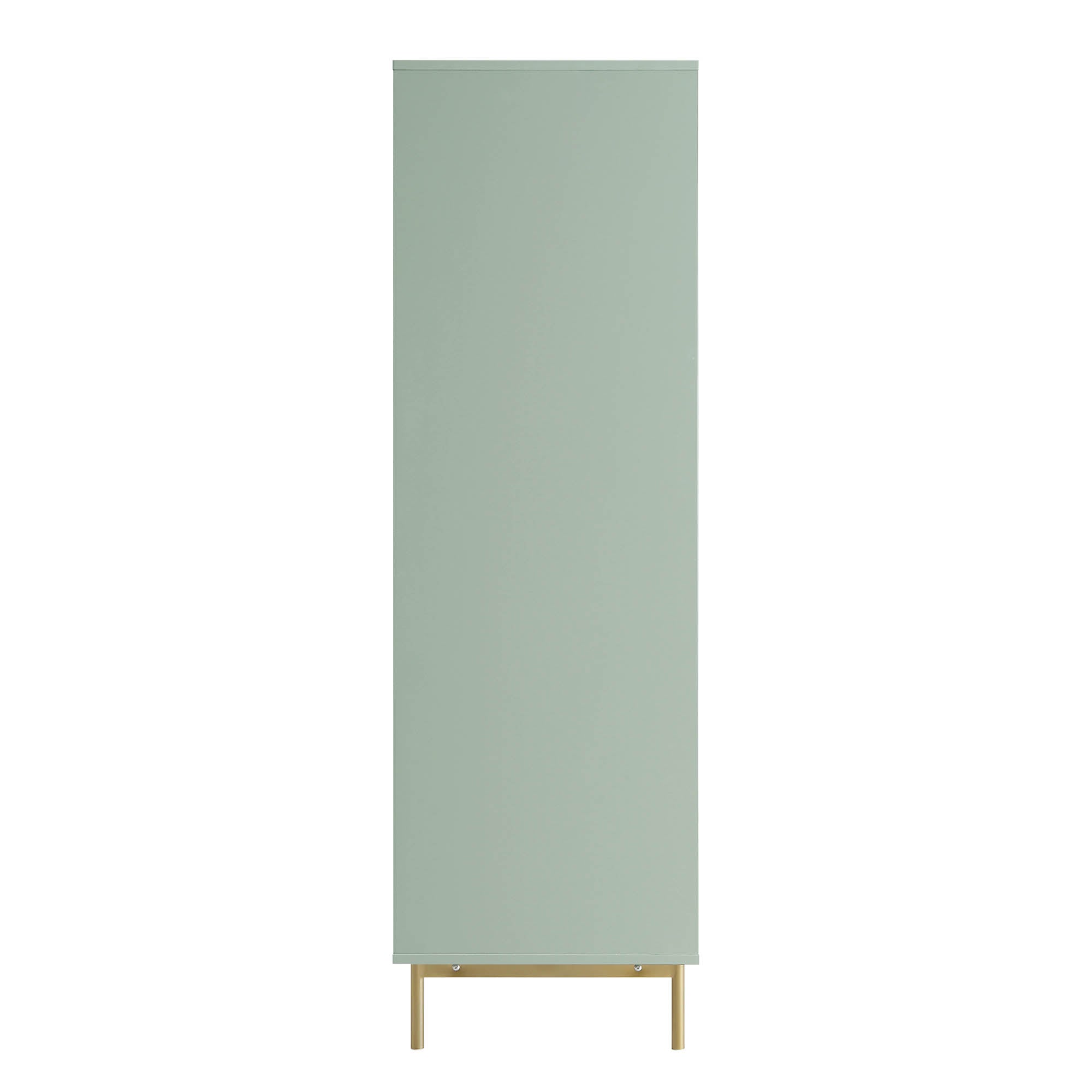 Richmond Ridged Double Wardrobe with Drawer, Matte Sage Green