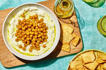 a recipe photo of the Crispy Chickpeas over Whipped Feta 