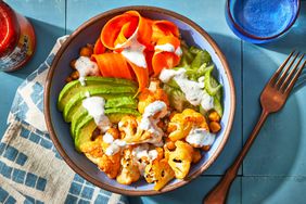 a recipe photo of the Buffalo Cauliflower Grain Bowl