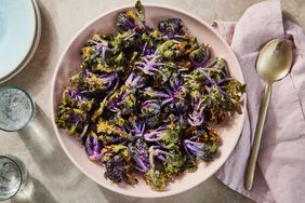 Roasted kalettes in a bowl