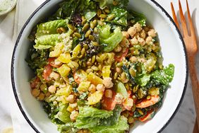 Vegetarian Chopped Power Salad with Creamy Cilantro Dressing