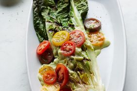 Grilled Romaine with Avocado-Lime Dressing