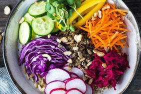 Rainbow Grain Bowl with Cashew Tahini Sauce