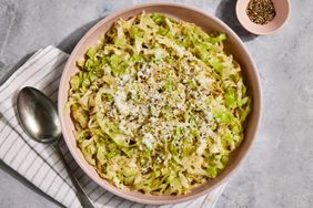 a recipe photo of the Cacio e Pepe Sautéed Cabbage