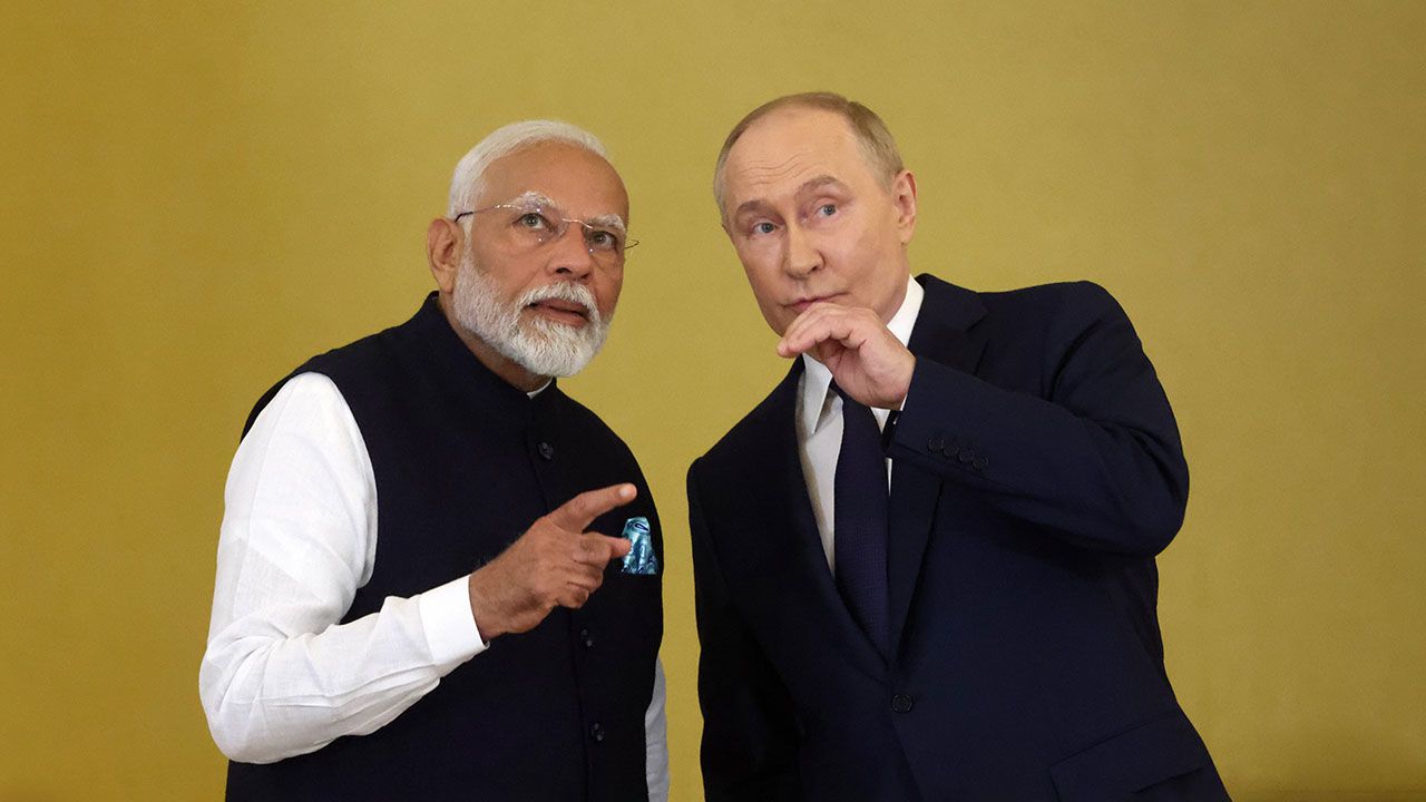 Vladimir Putin meets Indian Prime Minister Narendra Modi 