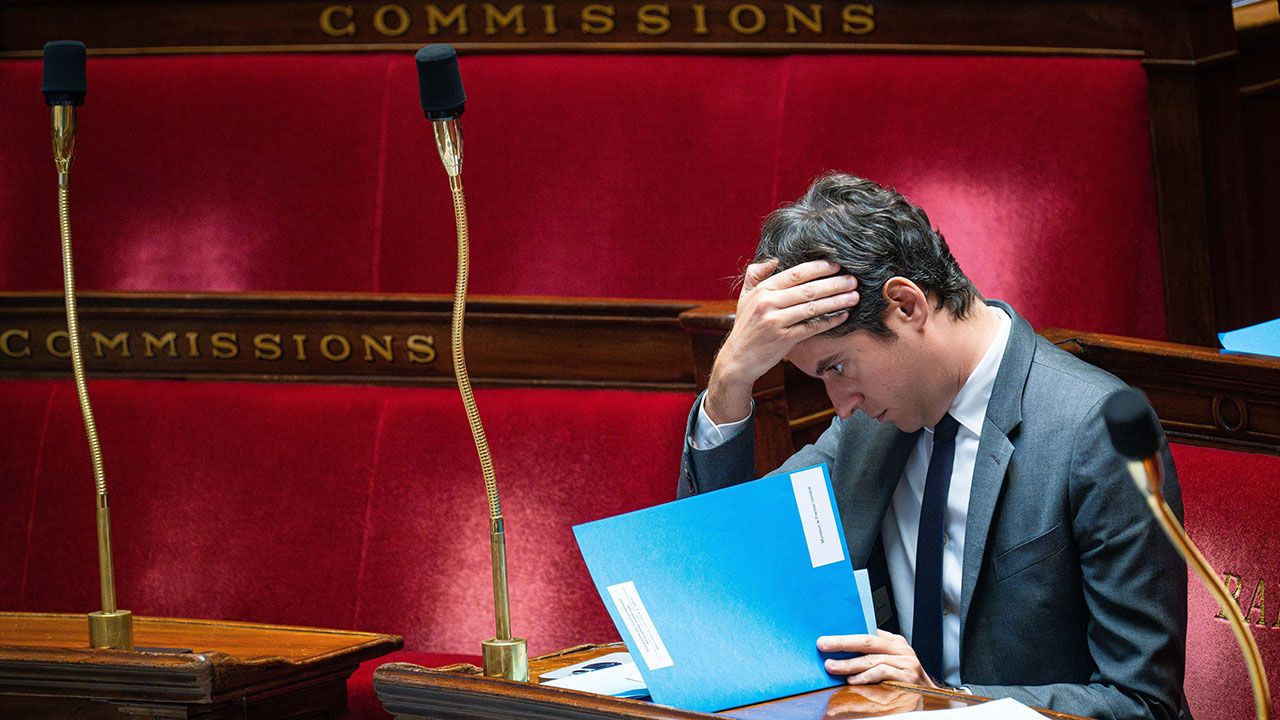 French Prime Minister Gabriel Attal at the National Assembly