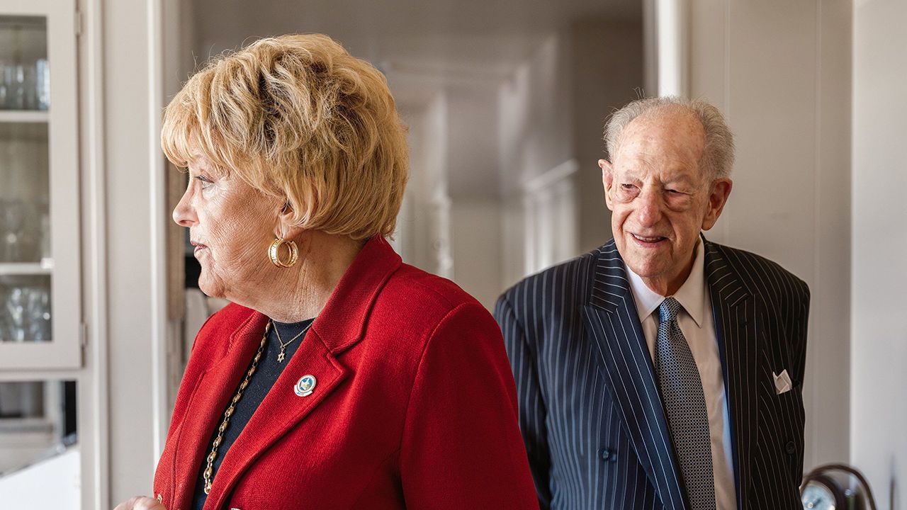 Oscar Goodman and Mayor Carolyn Goodman, at their home in Las Vegas, United States on January 27th 2024