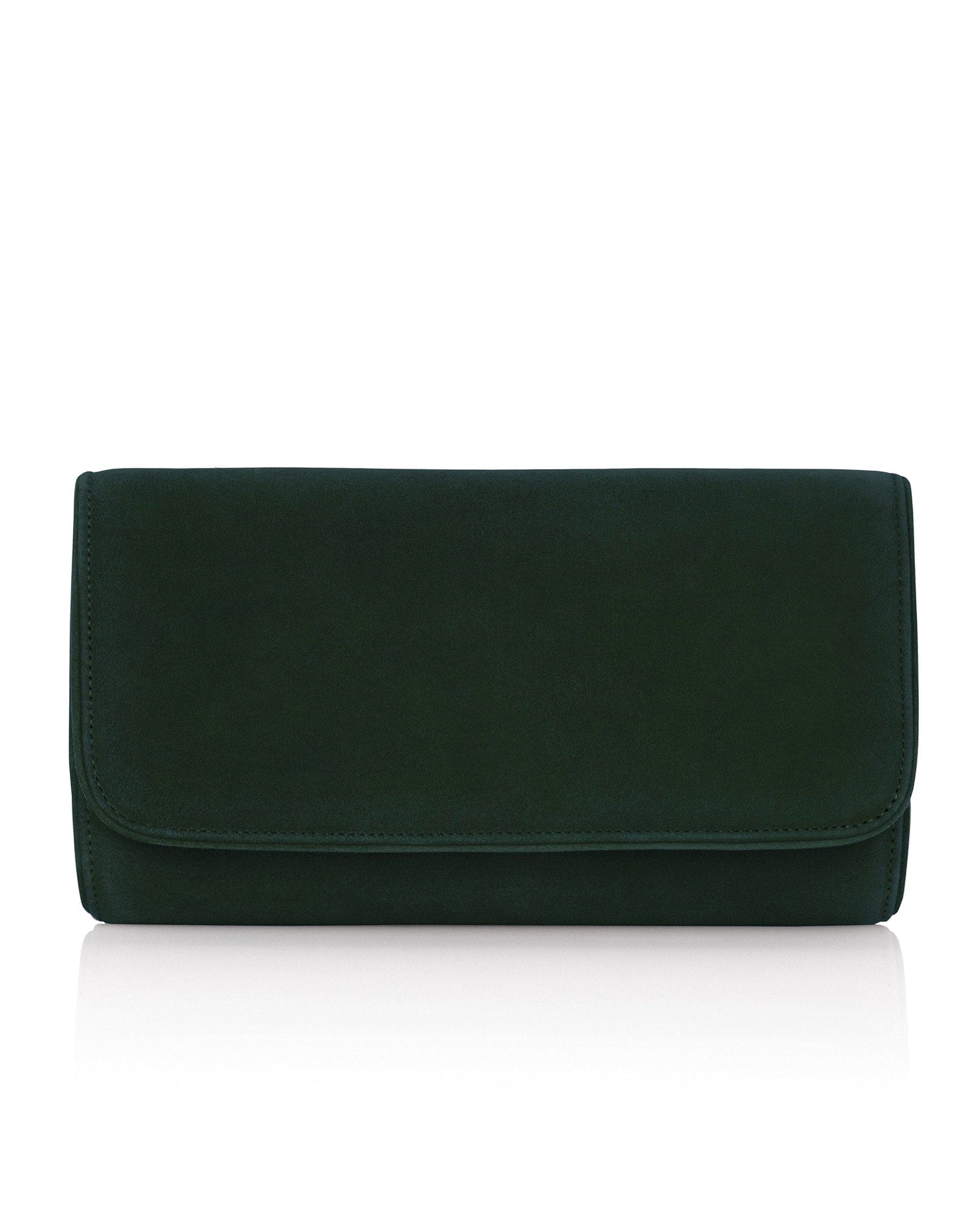 Natasha Greenery Occasion Bag Green Suede Clutch Bag  image