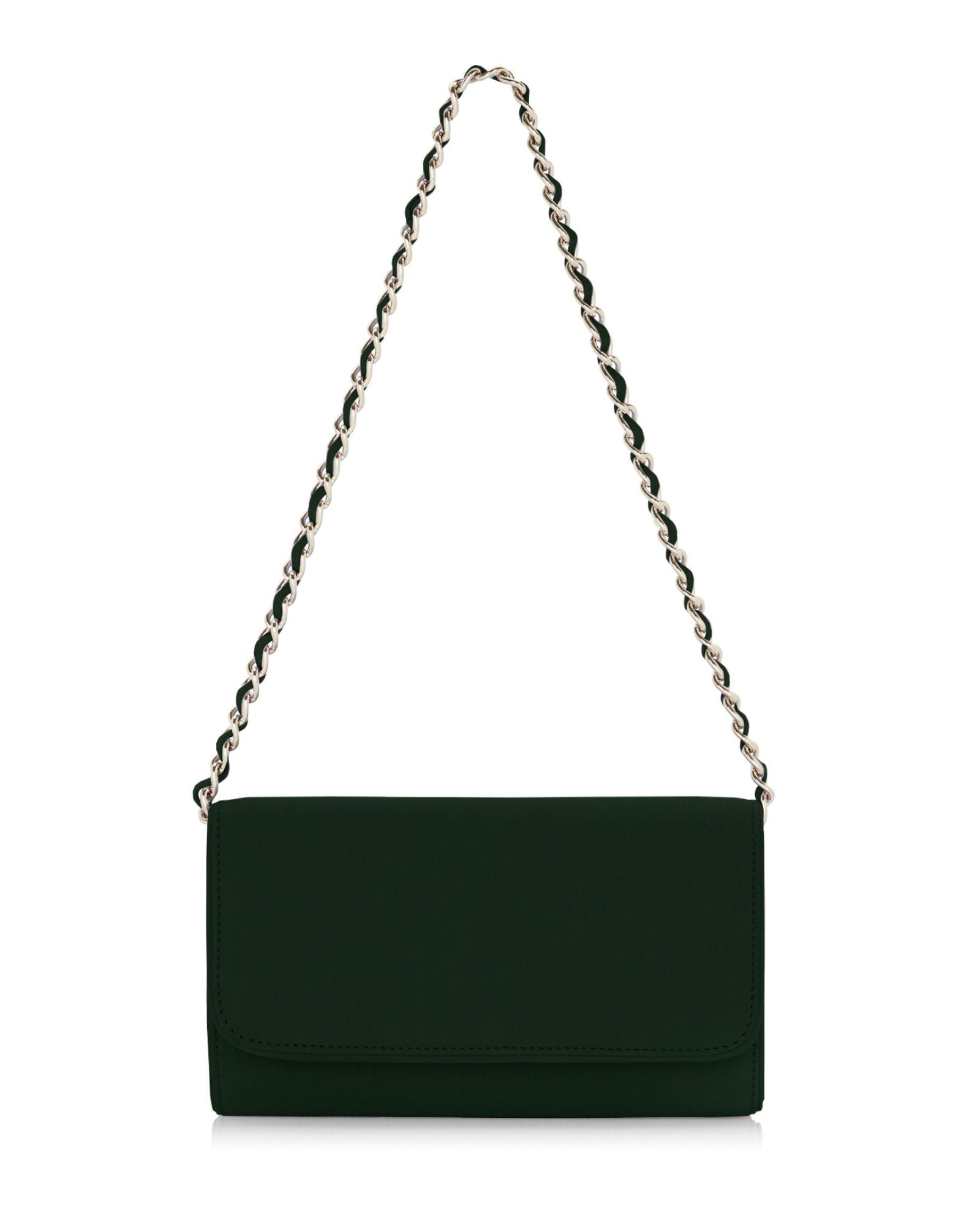 Natasha Clutch Bag Occasion Bag Green Suede Clutch Bag  image