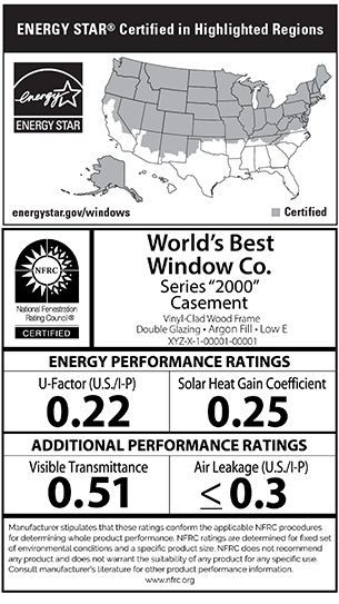 NFRC Label Example