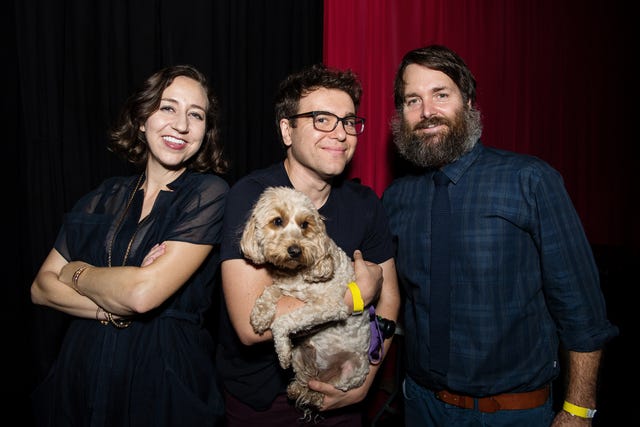 Kristen Schaal, Jon Lovett, and Will Forte 