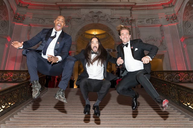 Mechad Brooks, Steve Aoki and James van der Beek