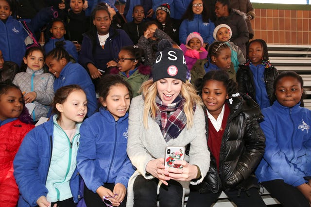 Ashley Wagner at figure skating event in Harlem