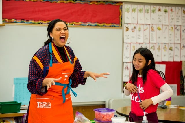 Ayesha Curry at No Kid Hungry event